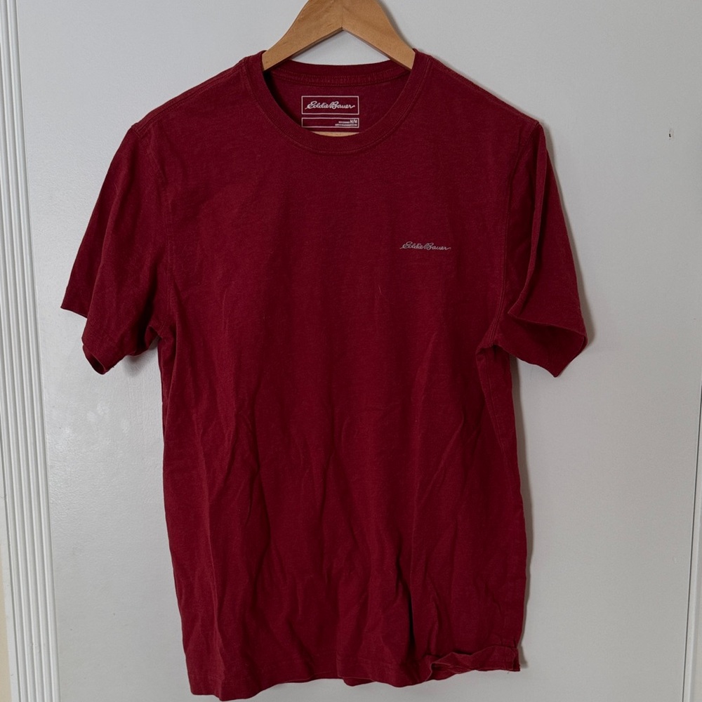 [PROMO - 3 for $30 |  4 for $40]Eddie Bauer Men's Deep Red Short Sleeve Tee
